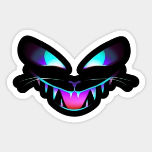 Cheshire Cat Face Halloween Spooky Face Sticker